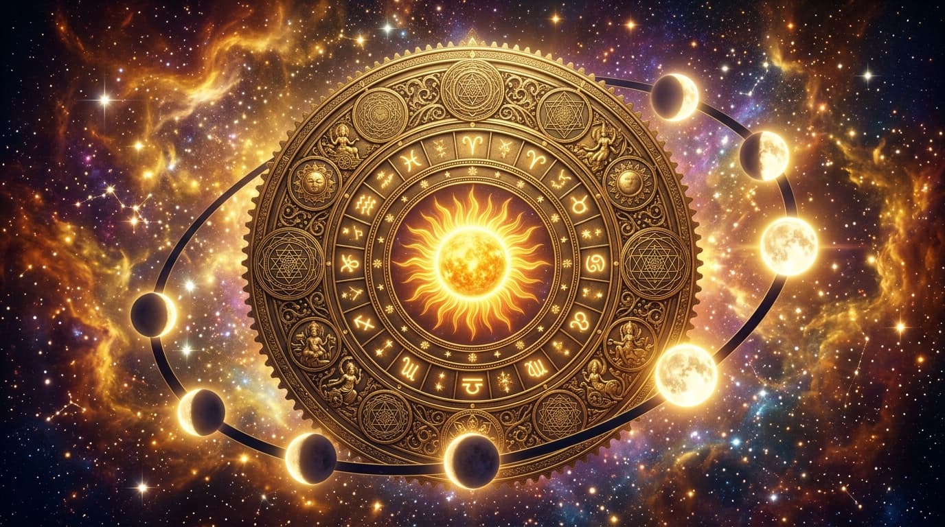 Vedic Panchanga Sun and Moon Cosmic Calendar